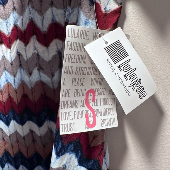 LulaRoe Carly Long/Midi Dress High Low Hem Stretchy Comfortable Sweater Print - Picture 5 of 16